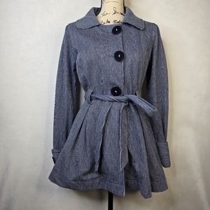 L.A. kitty y2k vtg button up belted trench coat sz S